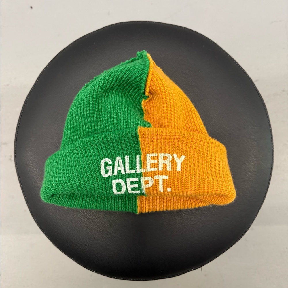 Gallery Vibrant Green and Yellow Beanie